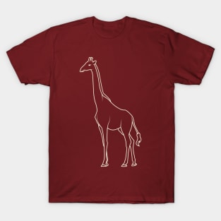 Aesthetic Lineart Giraffe T-Shirt